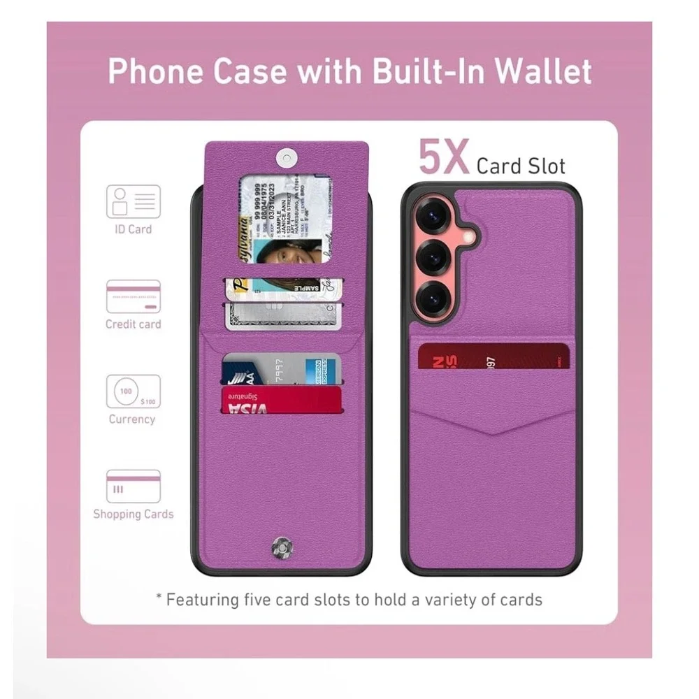 Samsung Galaxy S24‎ Ultra Wallet Case, Built-in Card Holder,PU Leather Kickstand